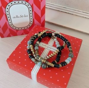 Stella & Dot artisan stretch bracelets